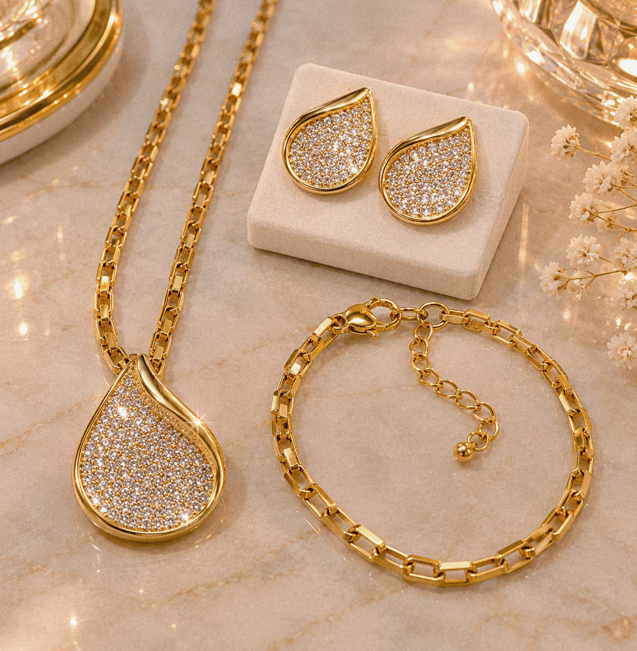 Conjunto Dourado Zircônias