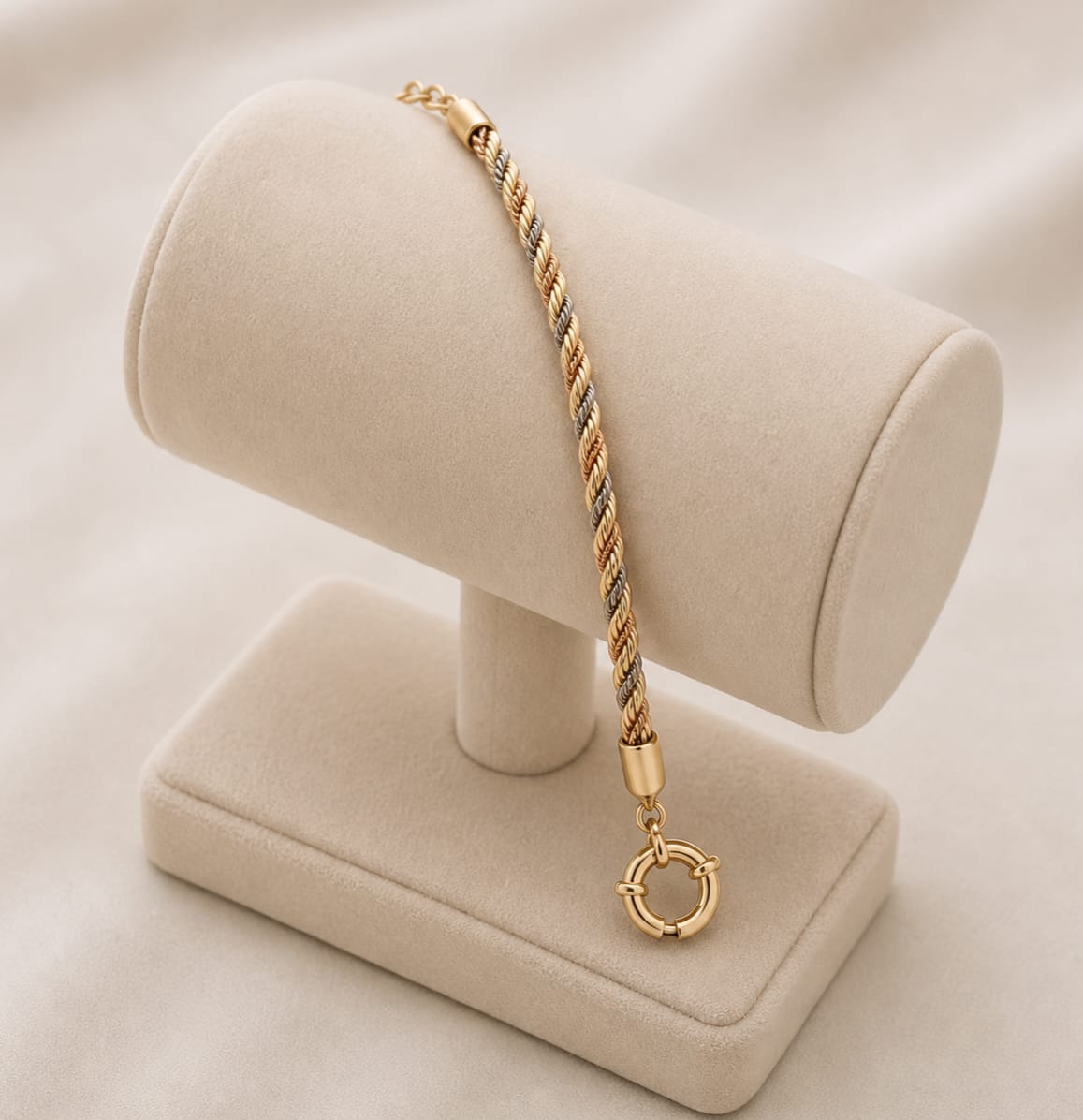 Pulseira Cordão Baiano 3 ouros