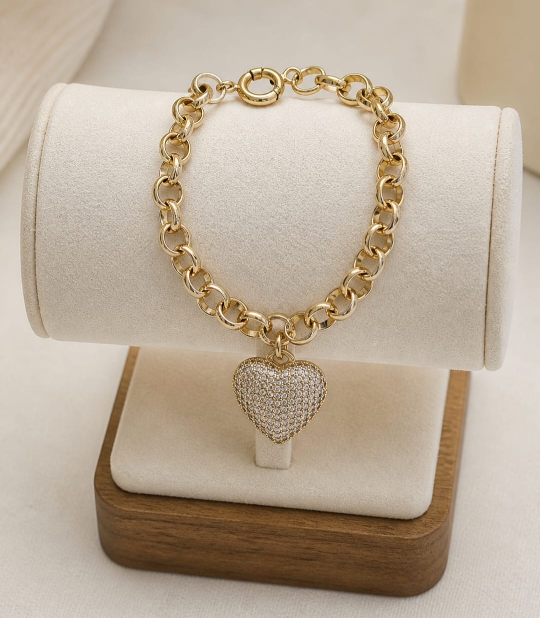 Pulseira Coração Zircônias